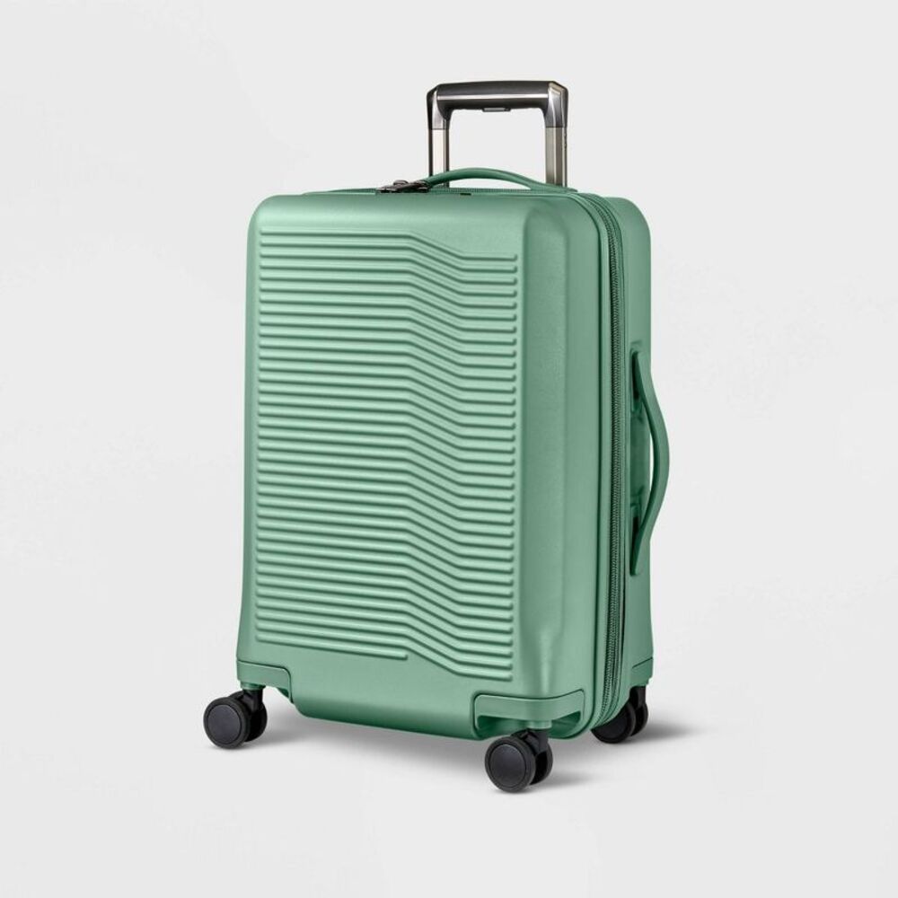 Signature Hardside Carry On Spinner Suitcase Matte Green - Open Story